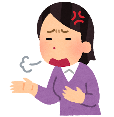 愚痴を言う女性のイラスト